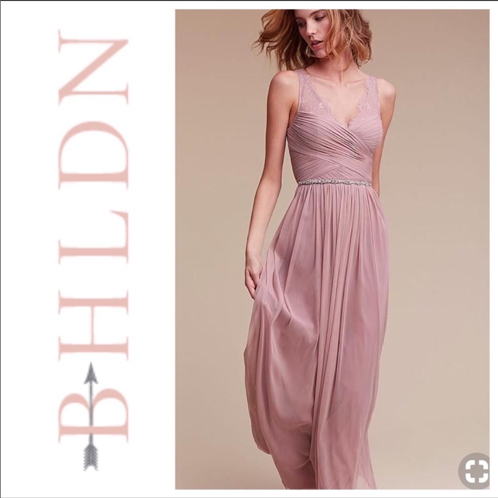 NWT Anthro BHLDN violet grey Fleur dress 24 - Picture 3 of 8